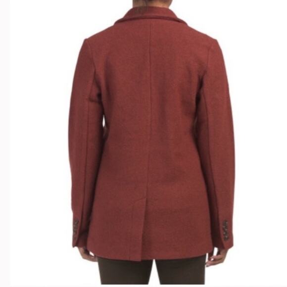 Rachel Zoe burnt orange wool pea coat woman’s size xs - Picture 2 of 11